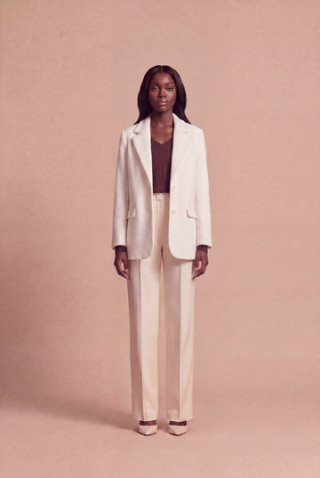 Blazer Leyla RUYA — Crème, vue de face
