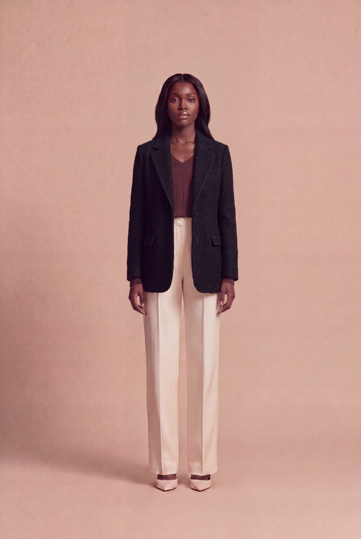 Blazer Leyla RUYA — Noir, vue de face