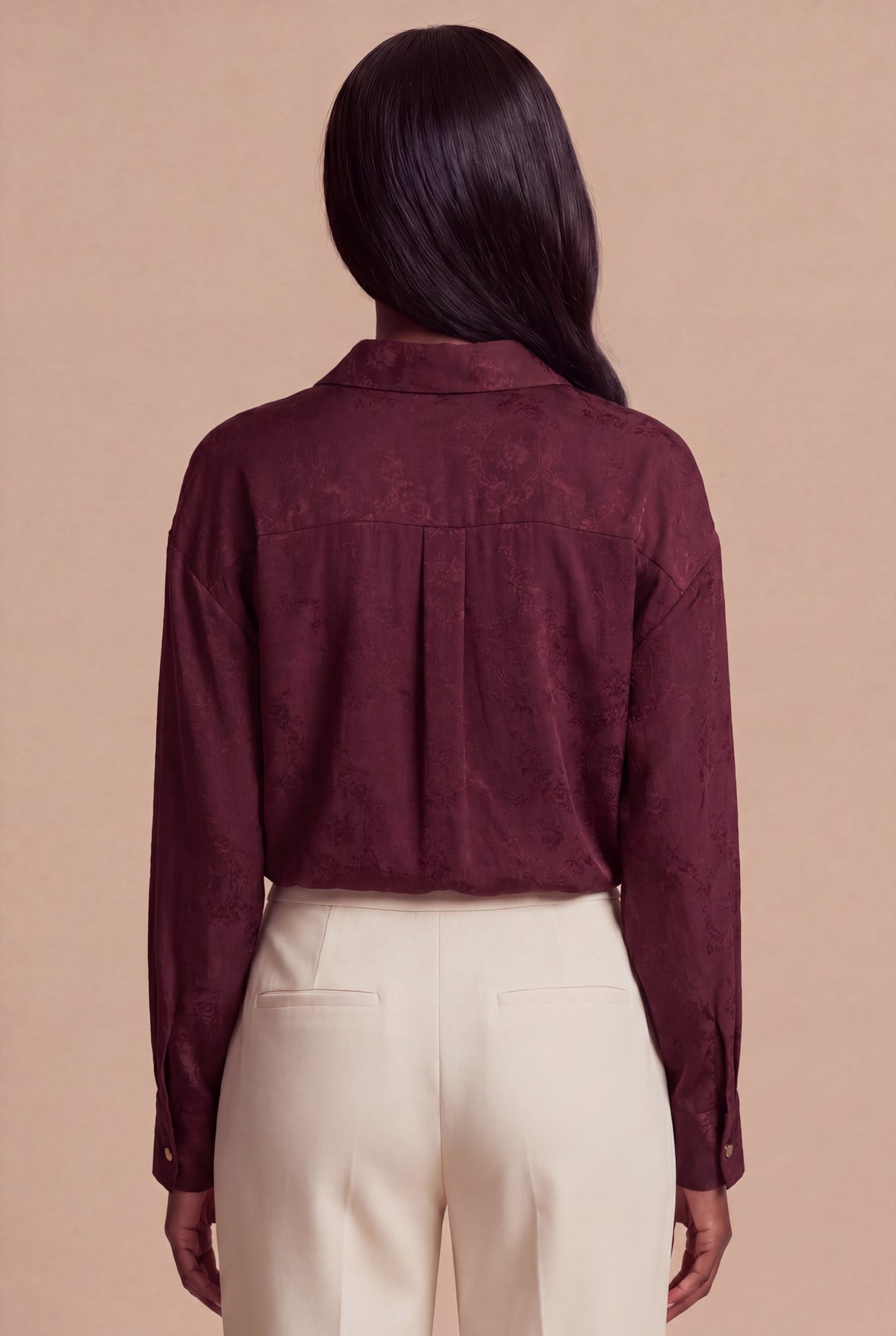 Chemise Ceyda RUYA — Bordeaux, vue de dos
