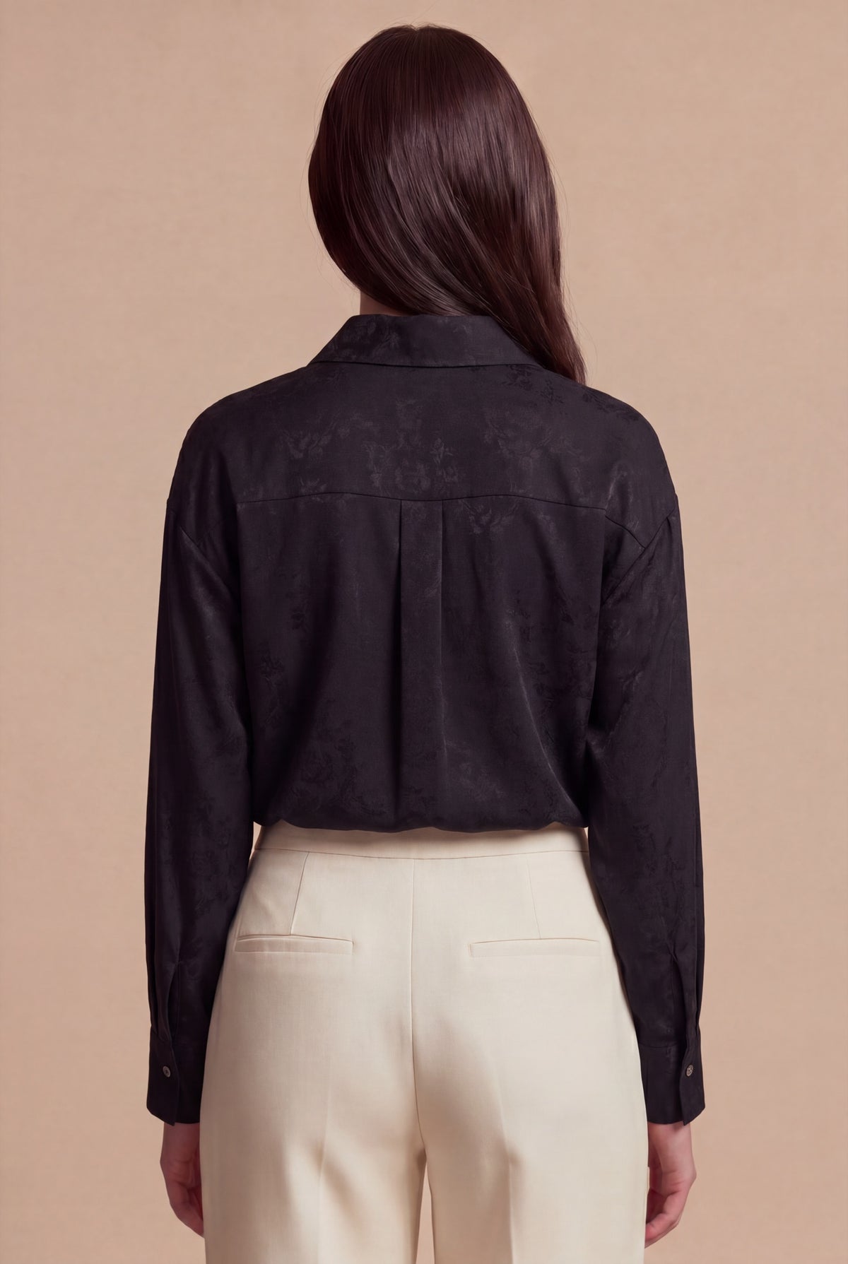 Chemise Ceyda RUYA — Noir, vue de dos