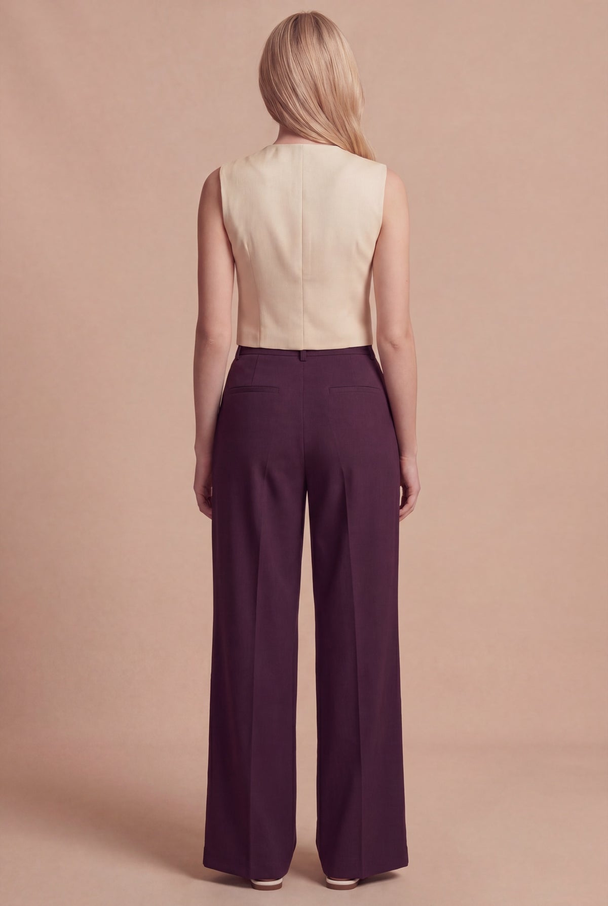 Pantalon Aylin RUYA — Bordeaux, vue de dos