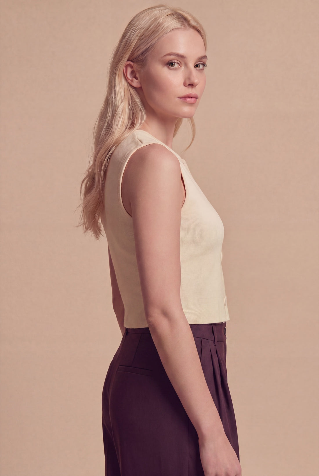Pantalon Aylin RUYA — Bordeaux, vue de face