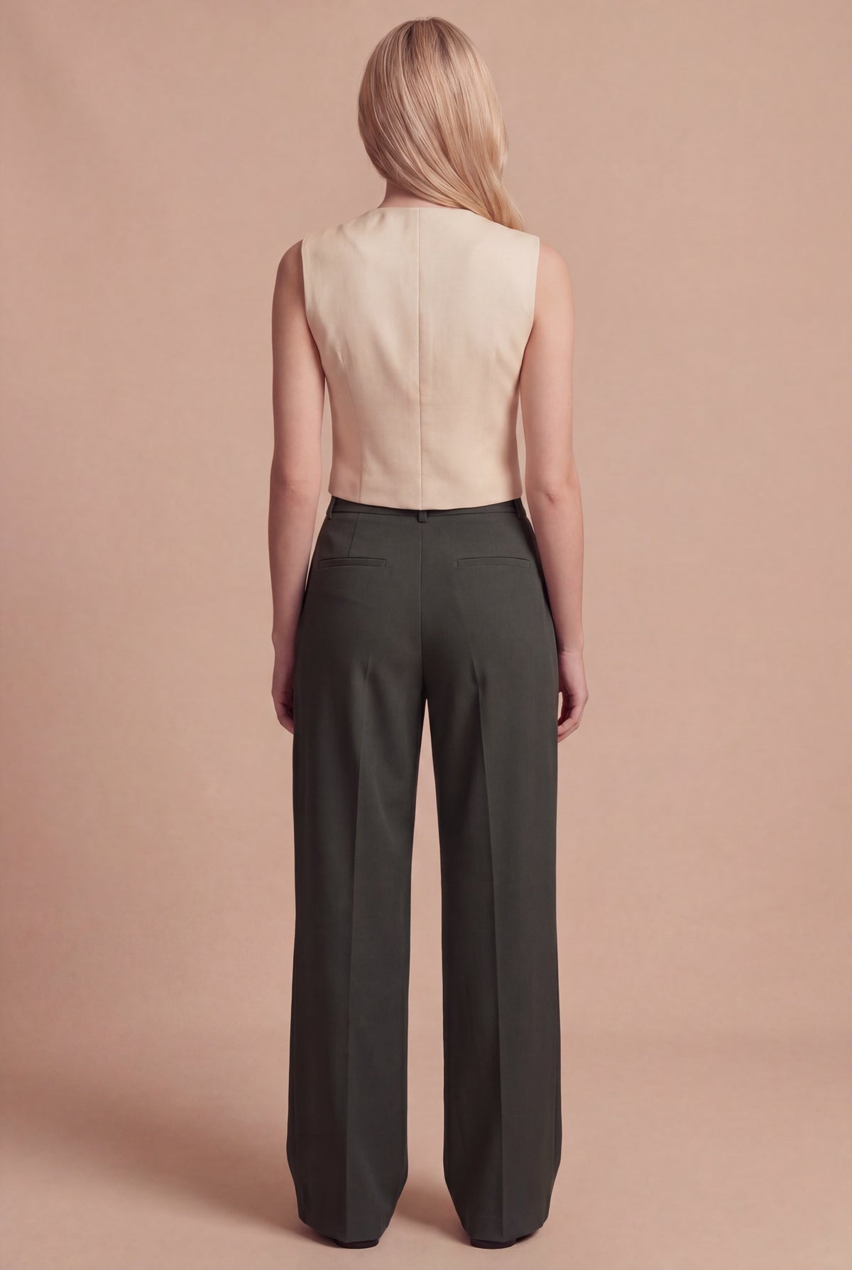 Pantalon Aylin RUYA — Vert olive, vue de dos