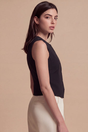 Pantalon Sena RUYA — Crème, vue de profil